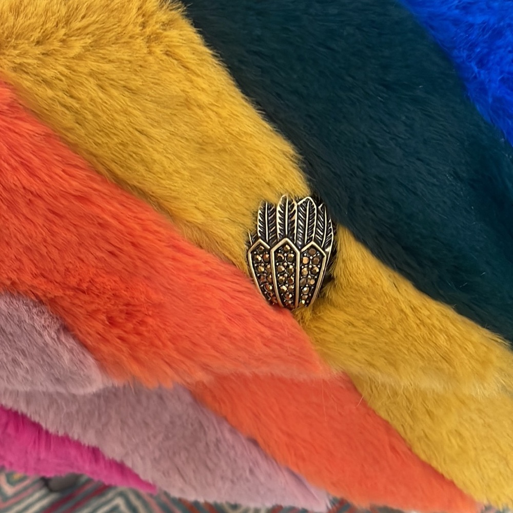 Kurt Geiger London Kensington Rainbow Faux Fur Shoulder Bag - Picture 8 of 8